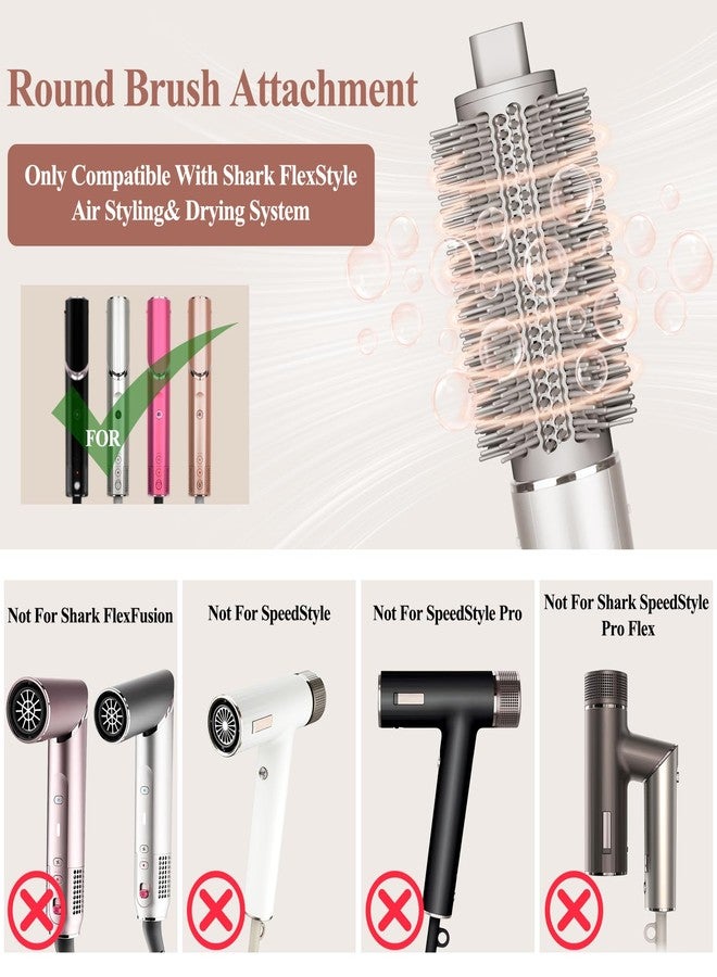 Chivixe Round Brush Attachment for Shark FlexStyle, Upgraded Oval Round Volumizing Brush for Shark Flex Style Accessories Styling for for Smooth, Shiny Hair, Voluminous Curls - Image 2